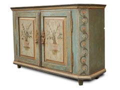 Painted Tyrolean sideboard, circa 1820  European furniture with original patina