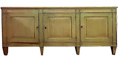 Credenza Veneta Luigi XVI di fine 1700 a tre sportelli laccata a tempera