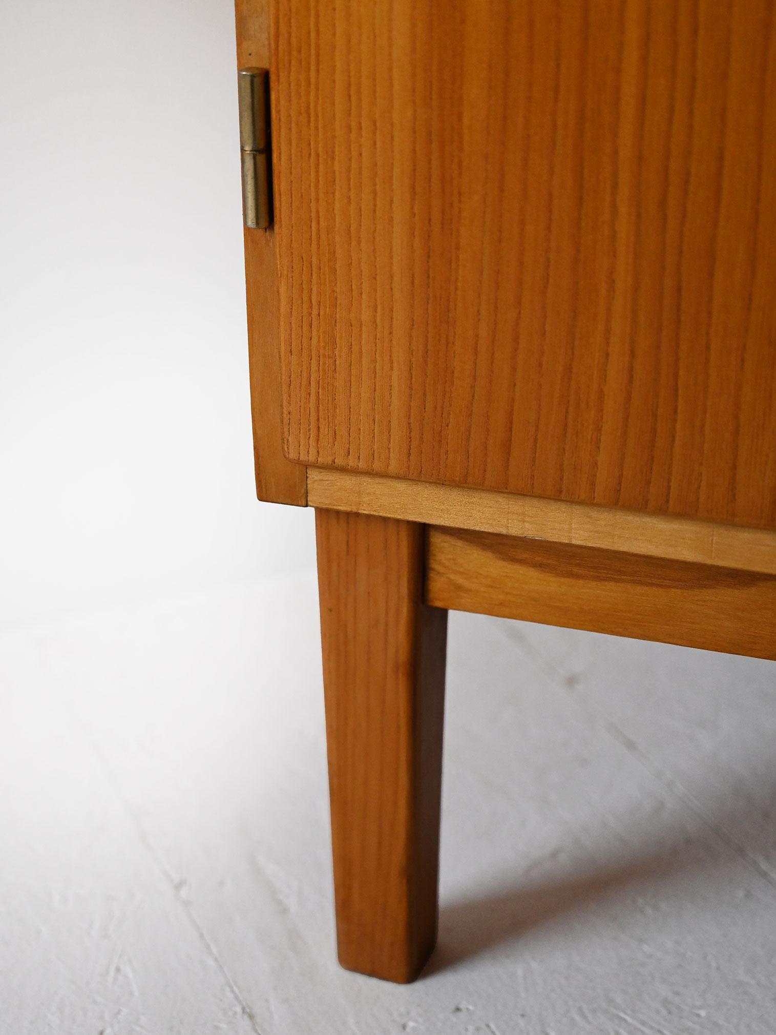Wood Vintage sideboard with hinged doors For Sale