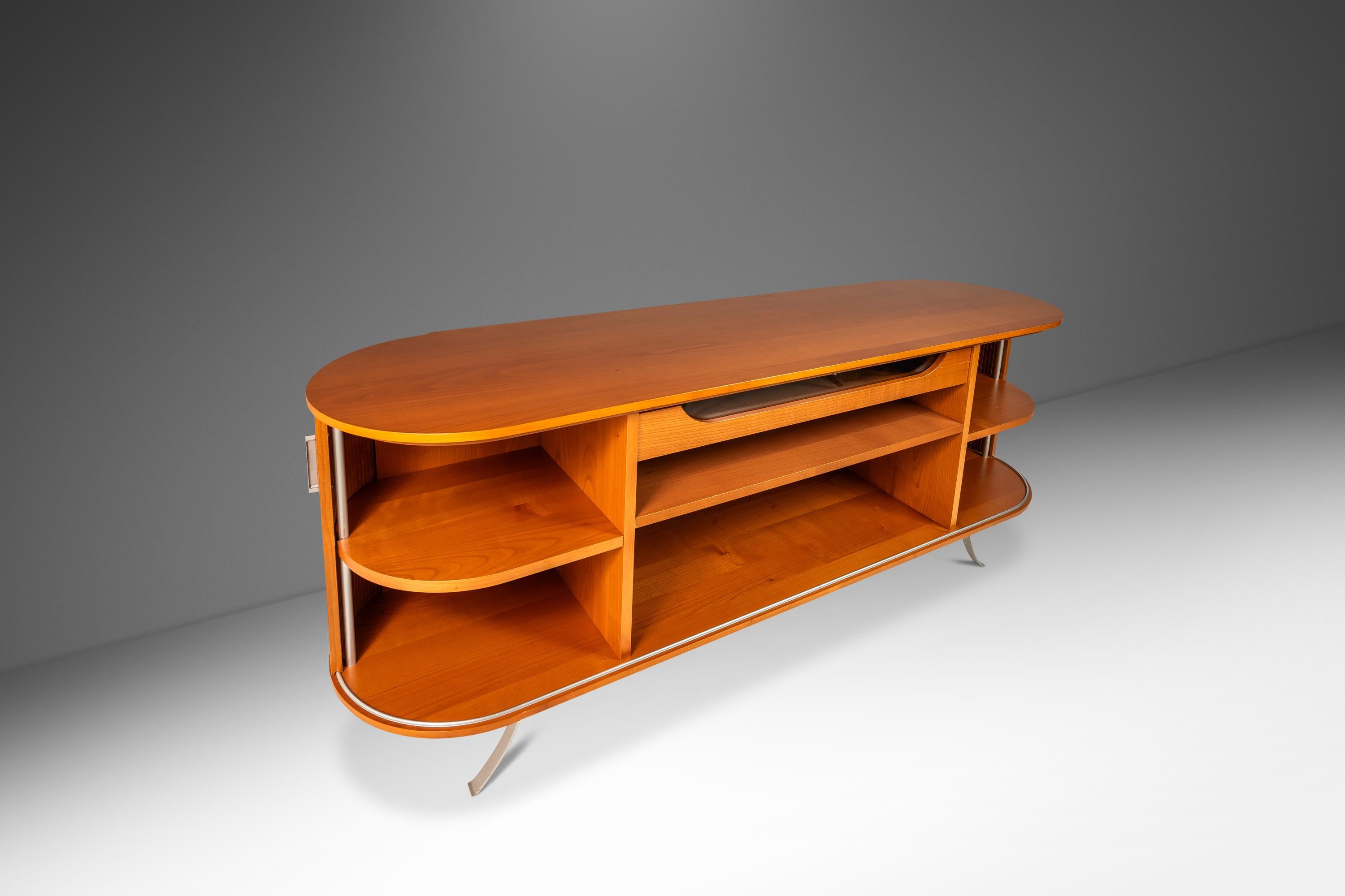 Credenza con puertas de persiana a la manera de Lorenza Bozzoli, Fattori, Italia, 2000 Metal en venta