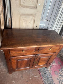 Credenzas, Sideboard, wooden cabinet with two doors and two drawers, Italy