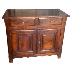 Credenzas, Sideboard, wooden cabinet with two doors and two drawers, Italy