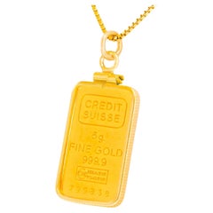 Credit Suisse Gold Bar Pendant