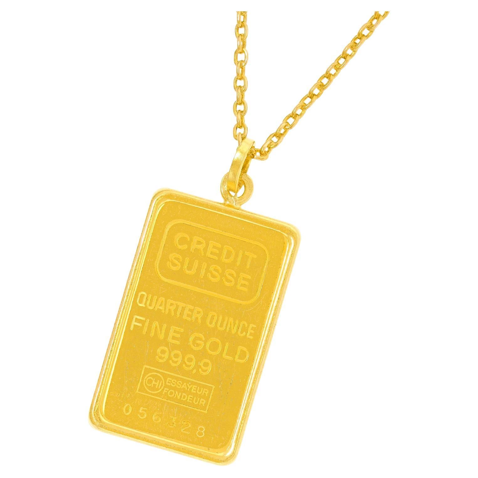 Credit Suisse Gold Ingot Pendant