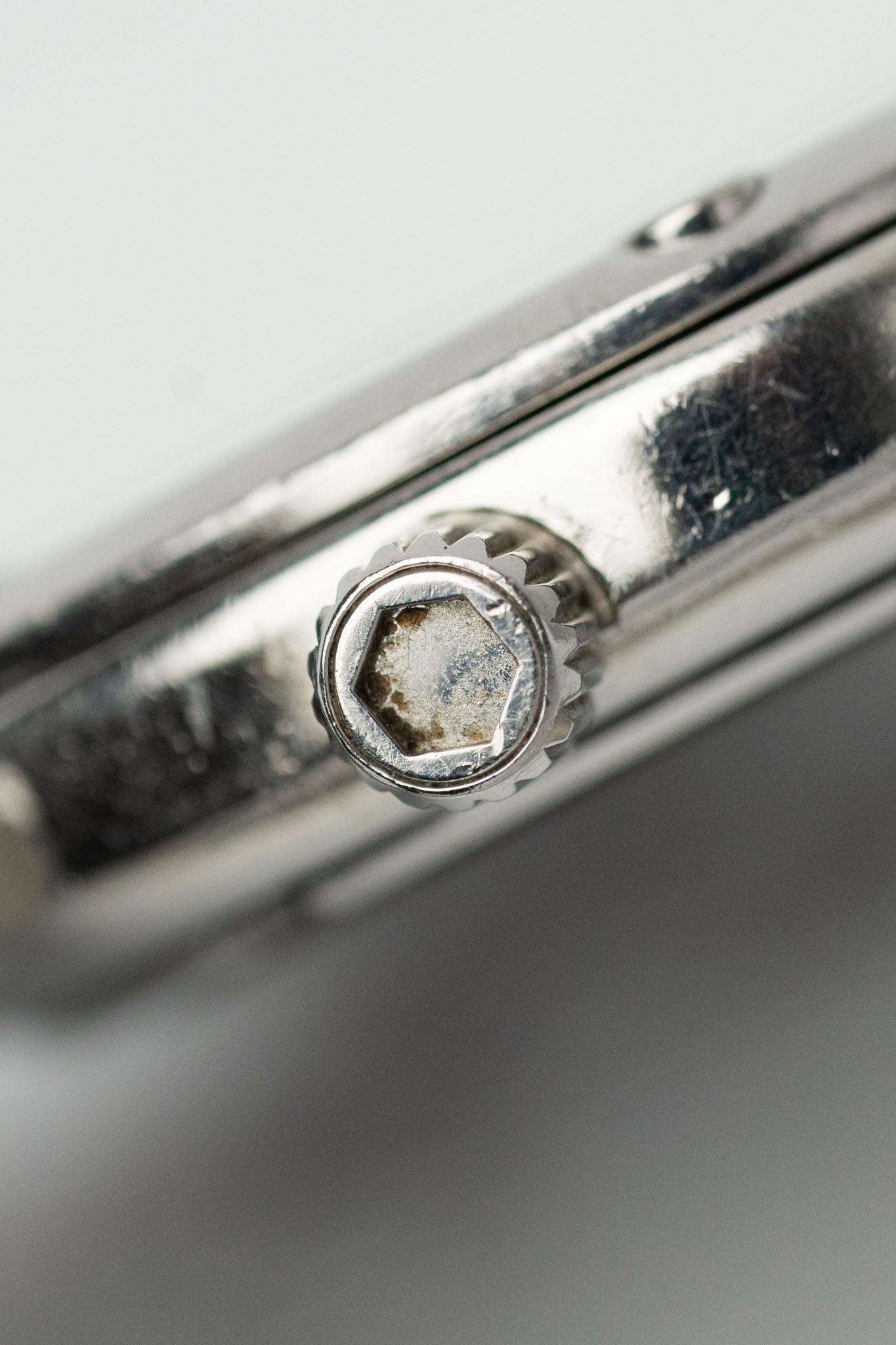 Credor Lokomotive KEH018 5932-5020 Texturiertes schwarzes Sonnenschliff-Zifferblatt von Gerald Genta im Angebot 4