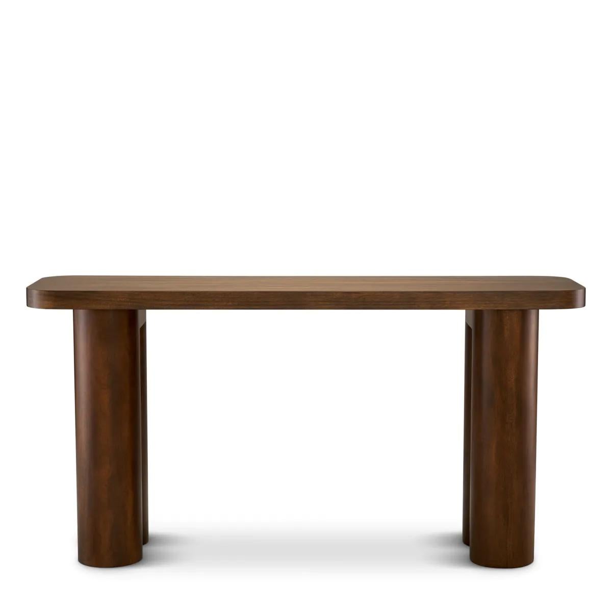 Table console Creeks avec structure en 
Bois de hêtre plaqué okoumé.

