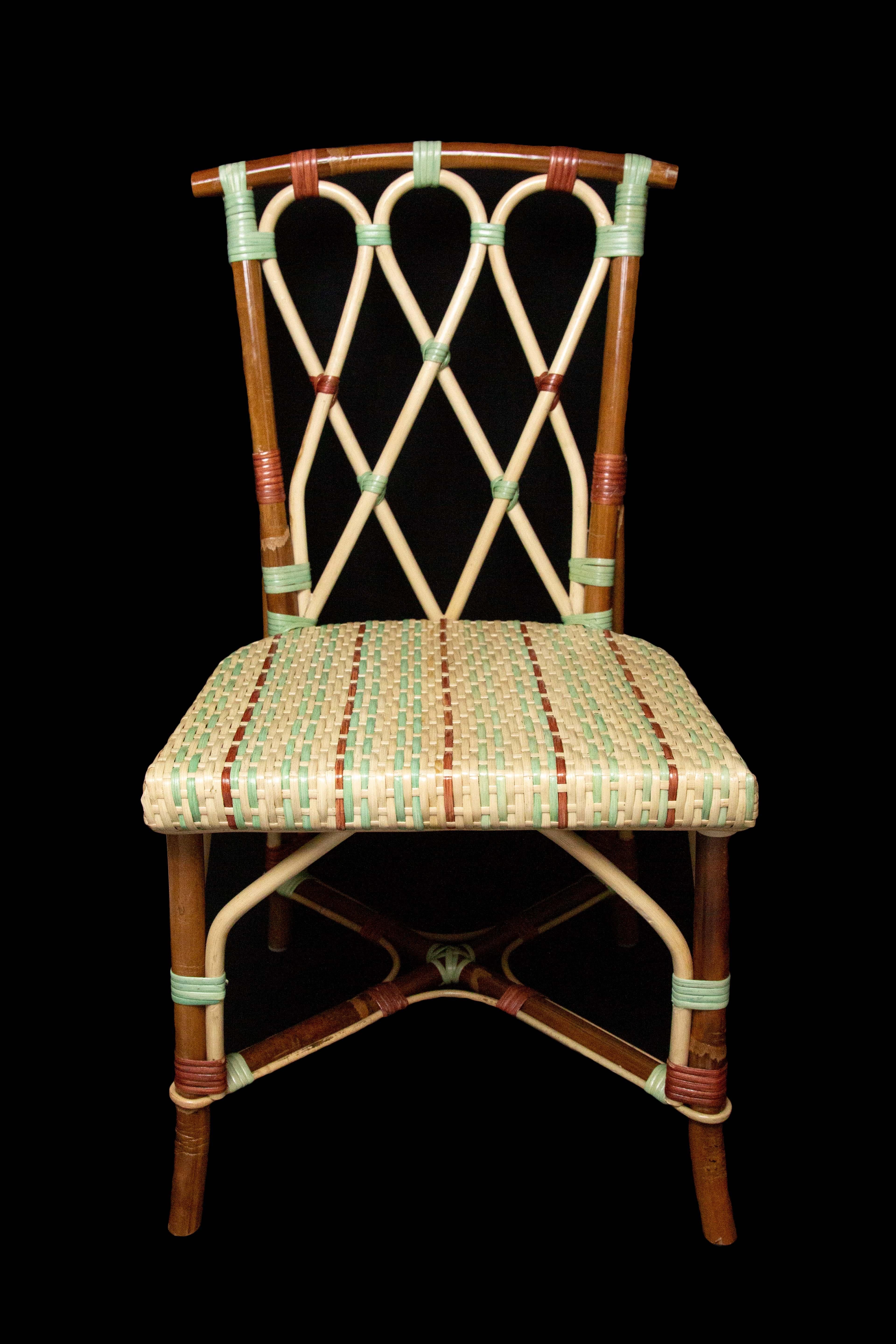 Creel and Gow Juliette Rattan chair. Made exclusively for Creel and Gow in Tangier Morocco.