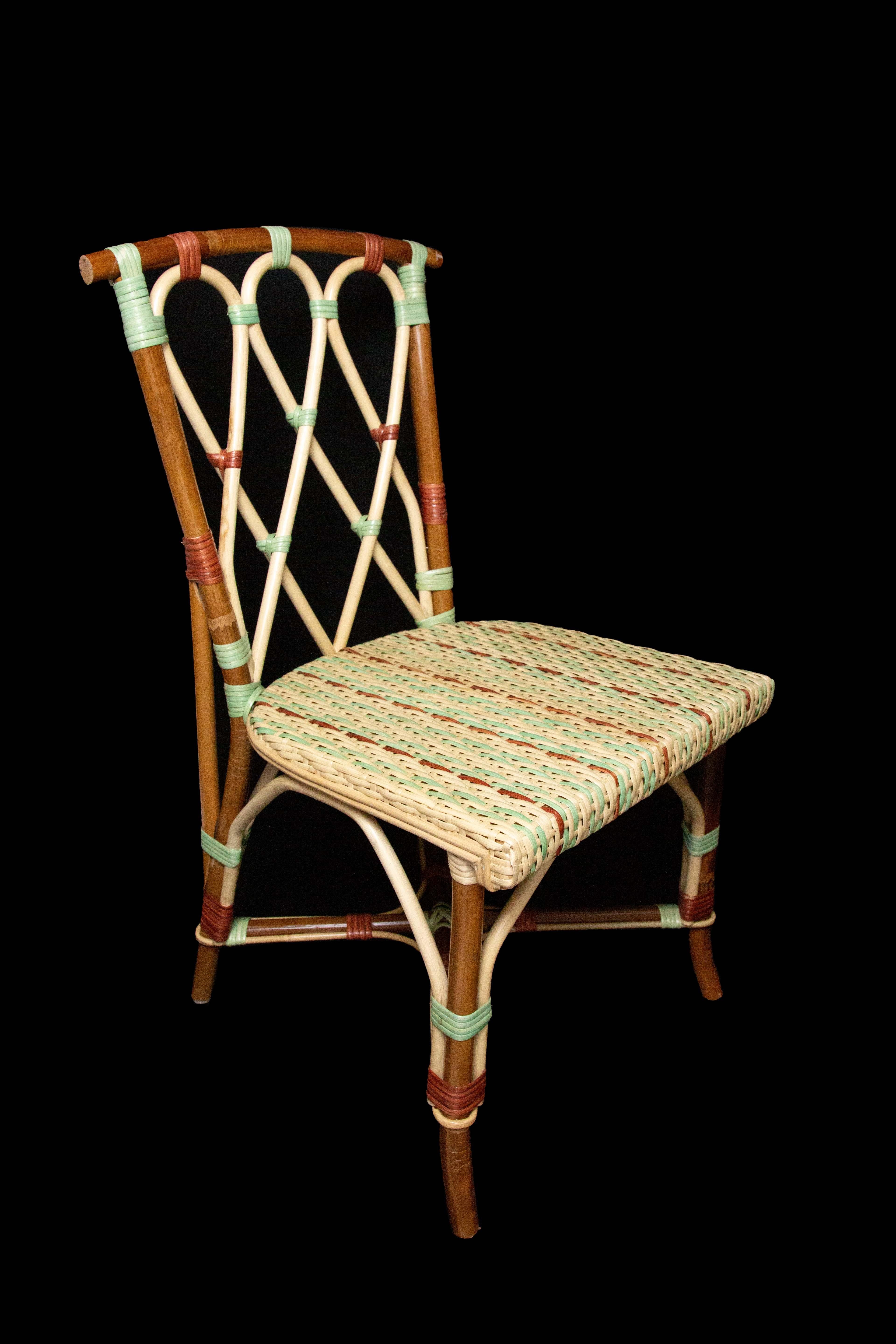 Creel and Gow Juliette Rattan Chair In New Condition In New York, NY