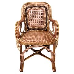 Creel and Gow Marshan Rattan Arm Chair in Brown