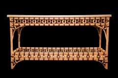 Console in rattan Creel and Gow marrone