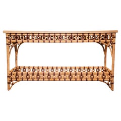 Creel and Gow Rattan Console Brown