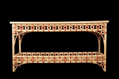 Creel and Gow Rattan Console Coral