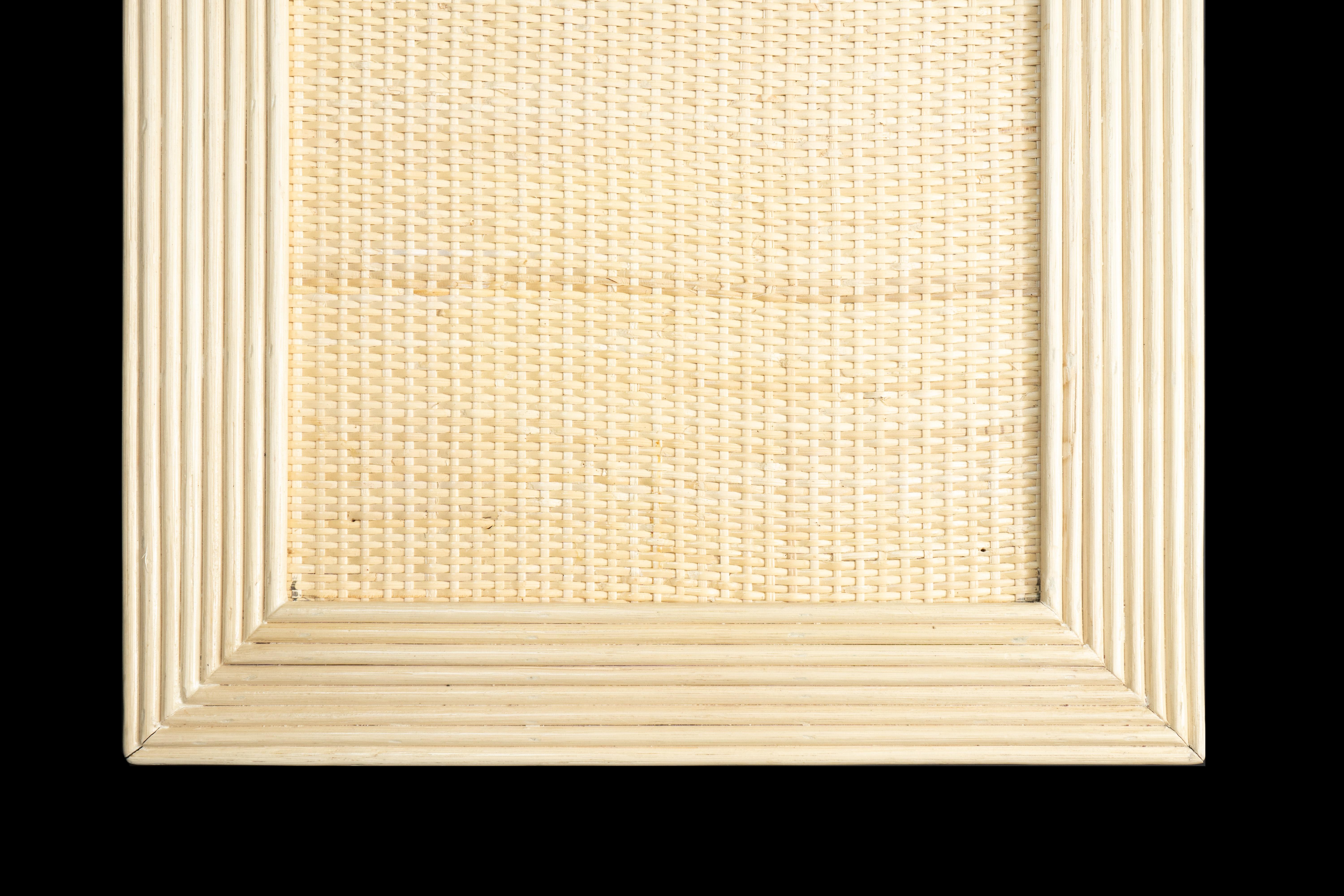 Creel and Gow Rattan Console Green and Cream 2