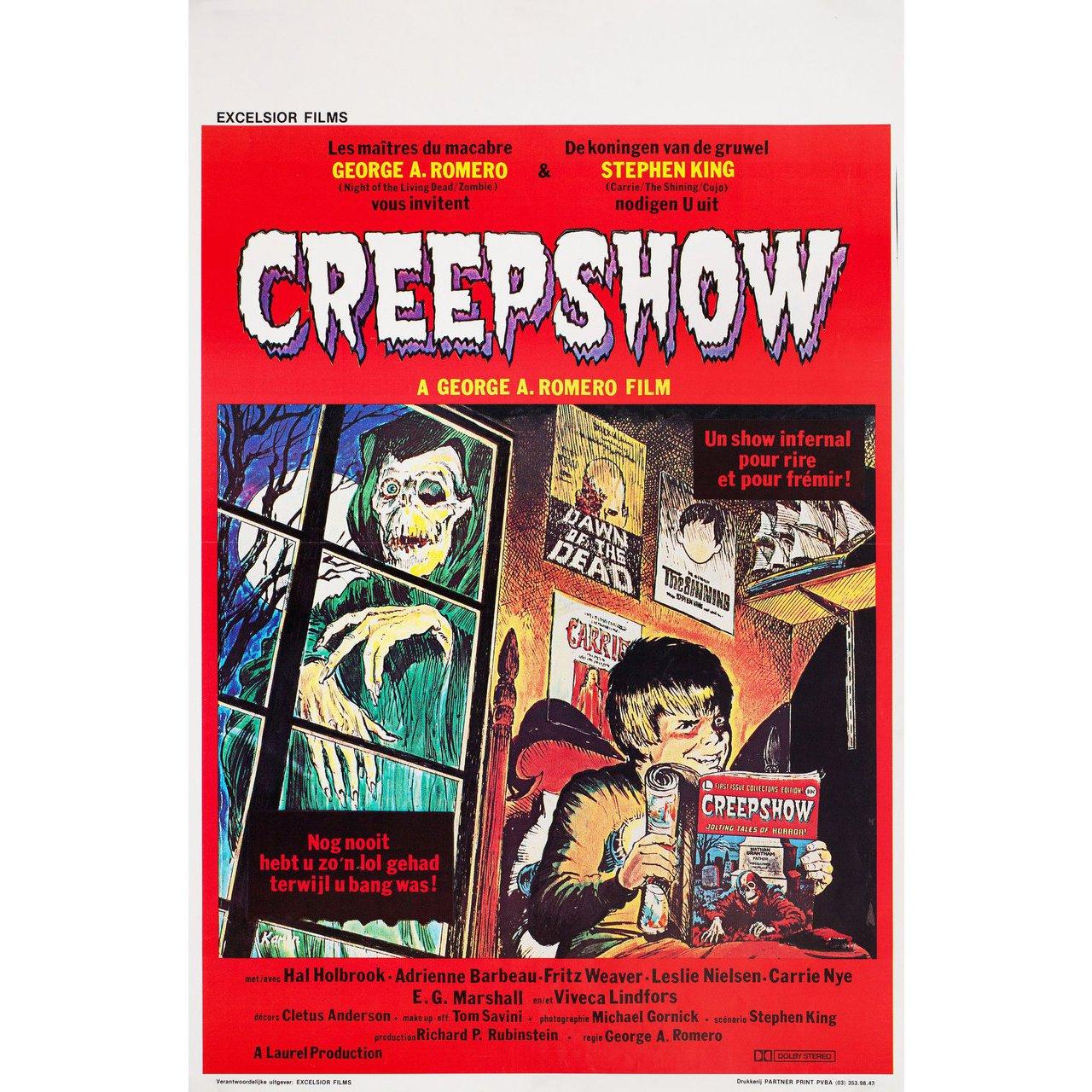 Original 1982 Belgian poster by Jack Kamen for the film Creepshow directed by George A. Romero with Hal Holbrook / Adrienne Barbeau / Fritz Weaver / Leslie Nielsen. Very good-fine condition, folded. Many original posters were issued folded or were