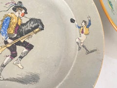 Creil and Montereau plates circa 1880  Signed France Set of 2