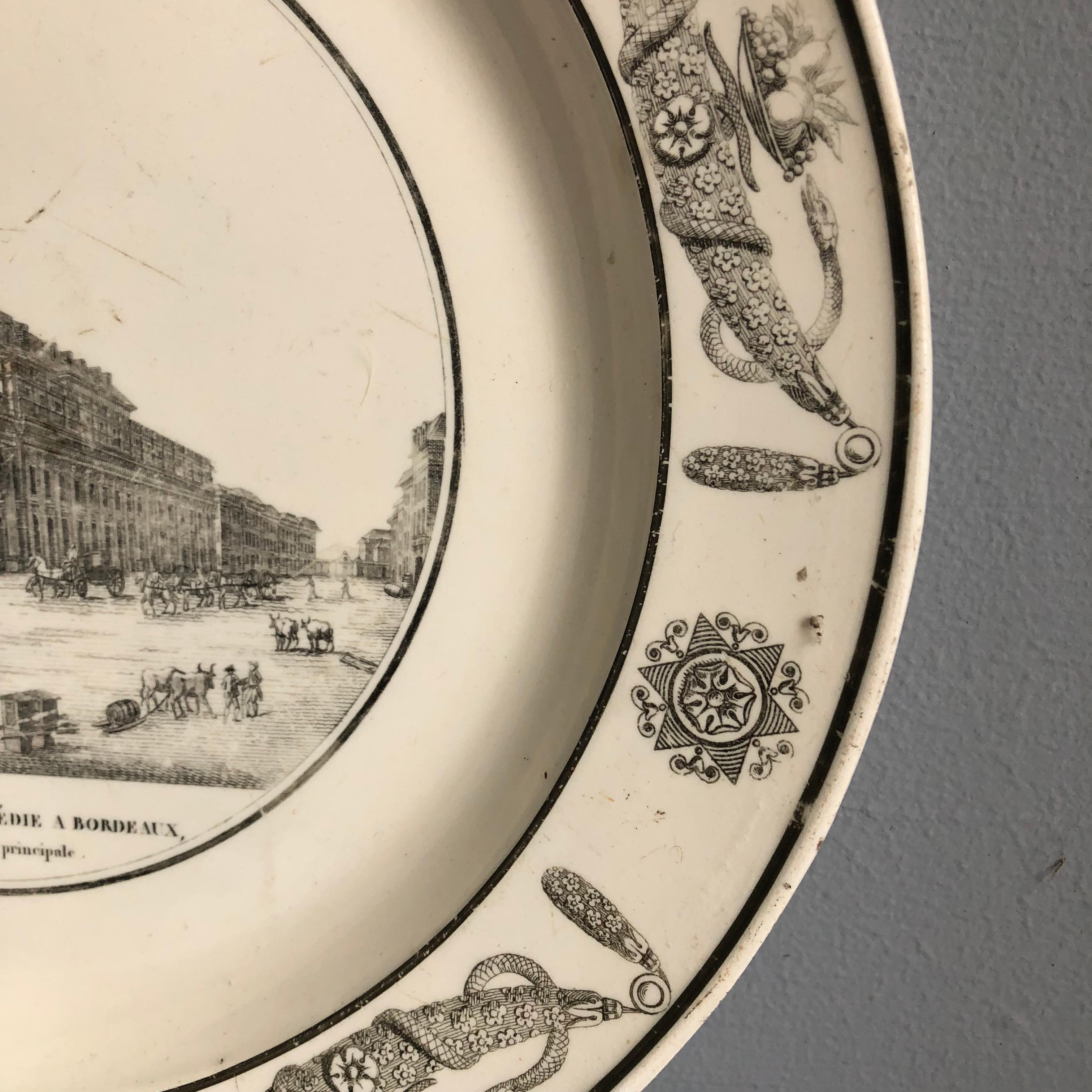 Empire Creil Decorative Plate, Comedie a Bordeaux