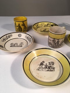 Creil Demitasse Cups and Saucers, 19th Century
