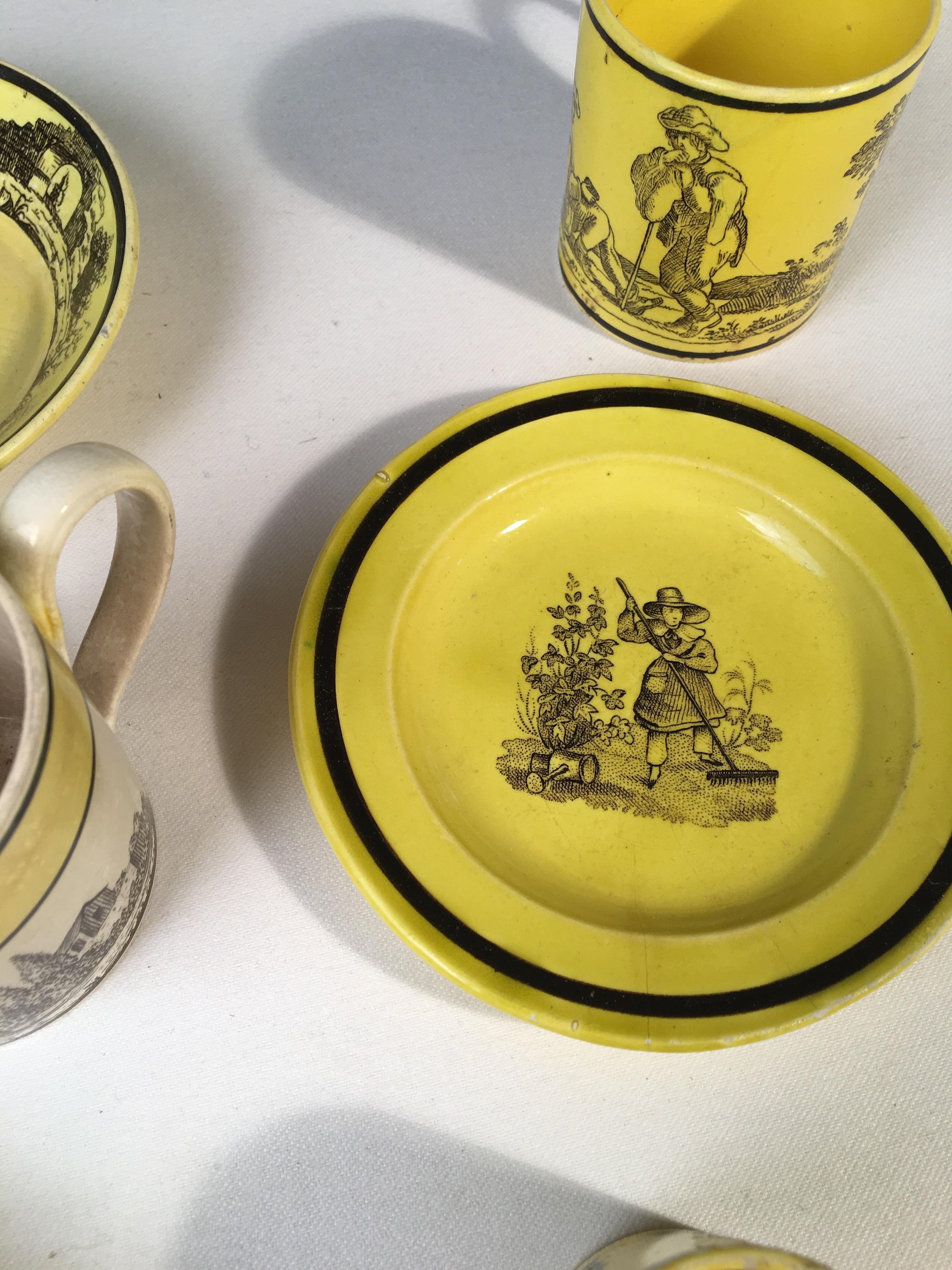Creil Demitasse Cups and Saucers, 19th Century In Good Condition In Doylestown, PA