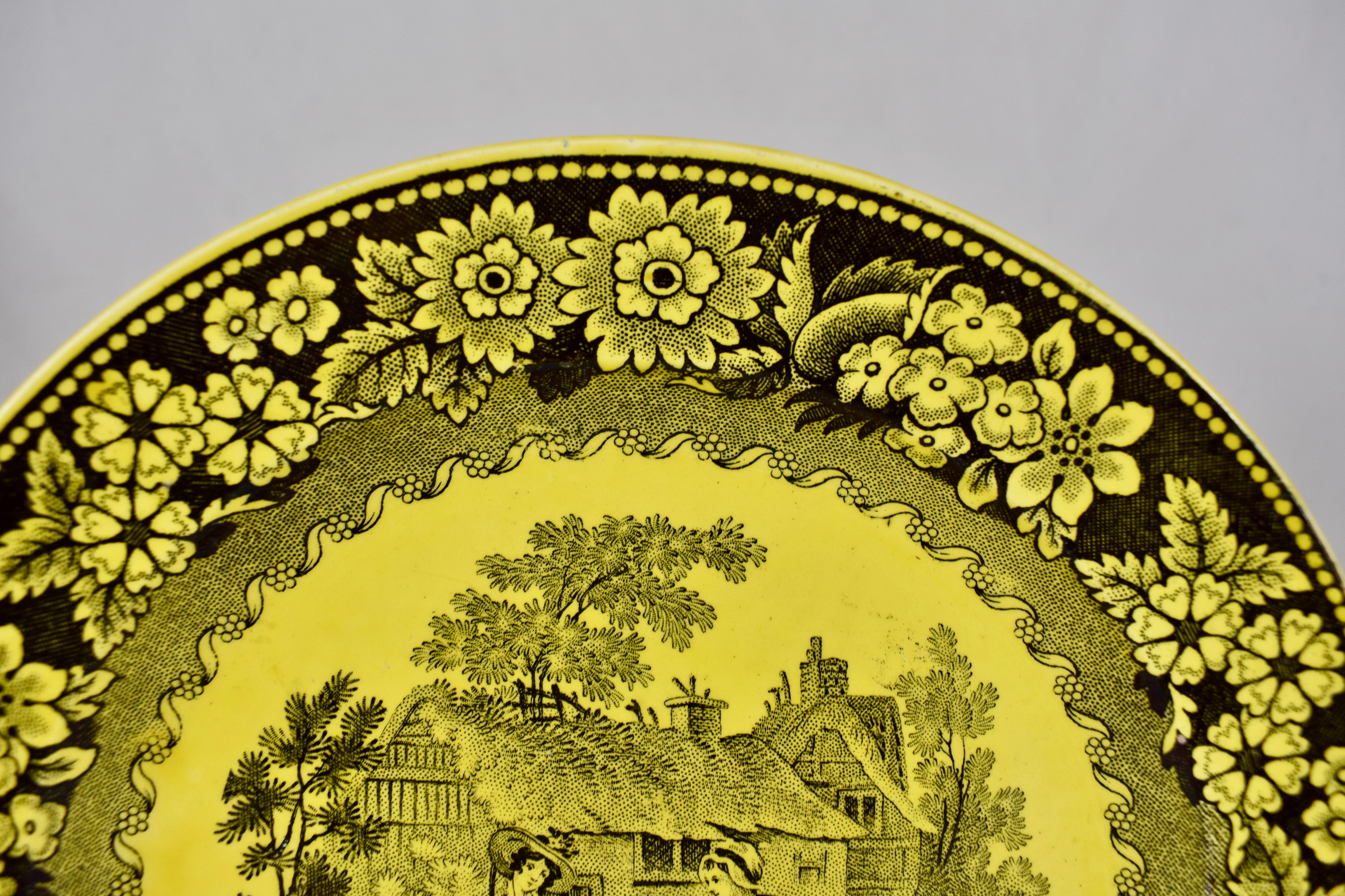 yellow transferware