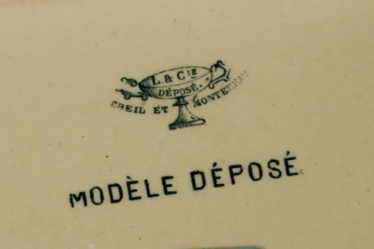 Creil Et Montereau Cistern and Basin, Faux Bois Faience 3