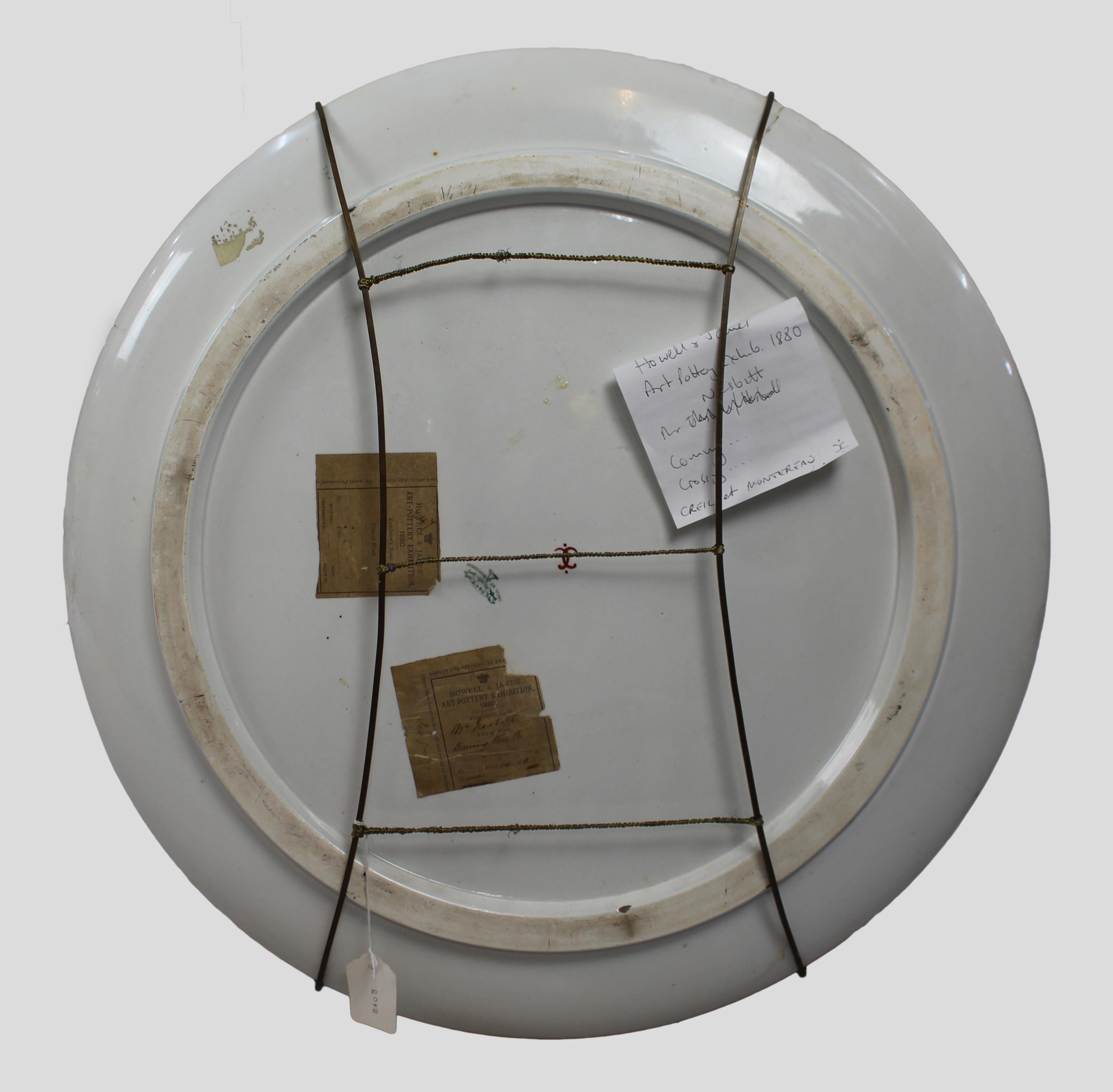 Creil et Montereau Painted Seagull Charger c.1880 2