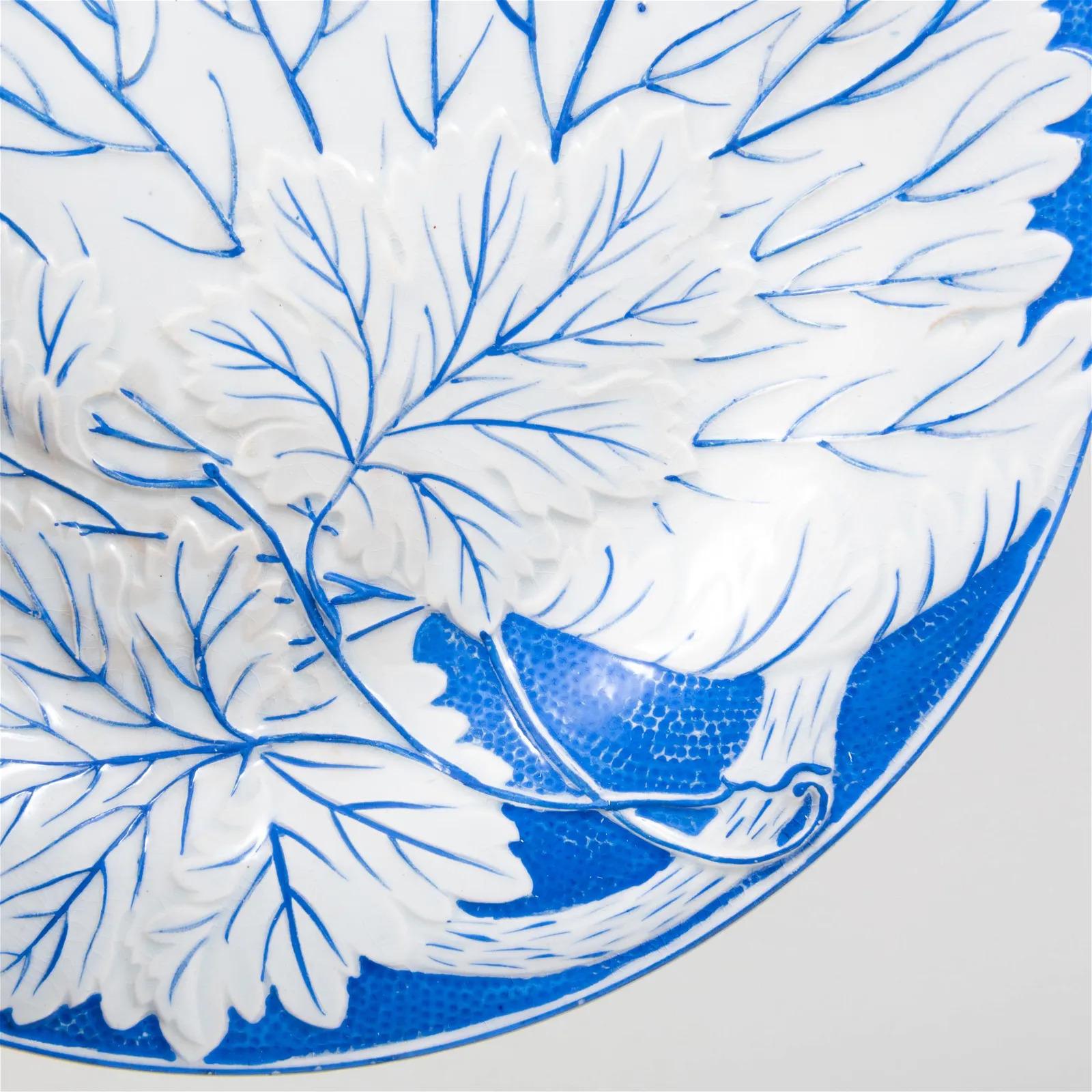 William IV French Pottery Leaf-Shaped Plates, Set of Twelve For Sale