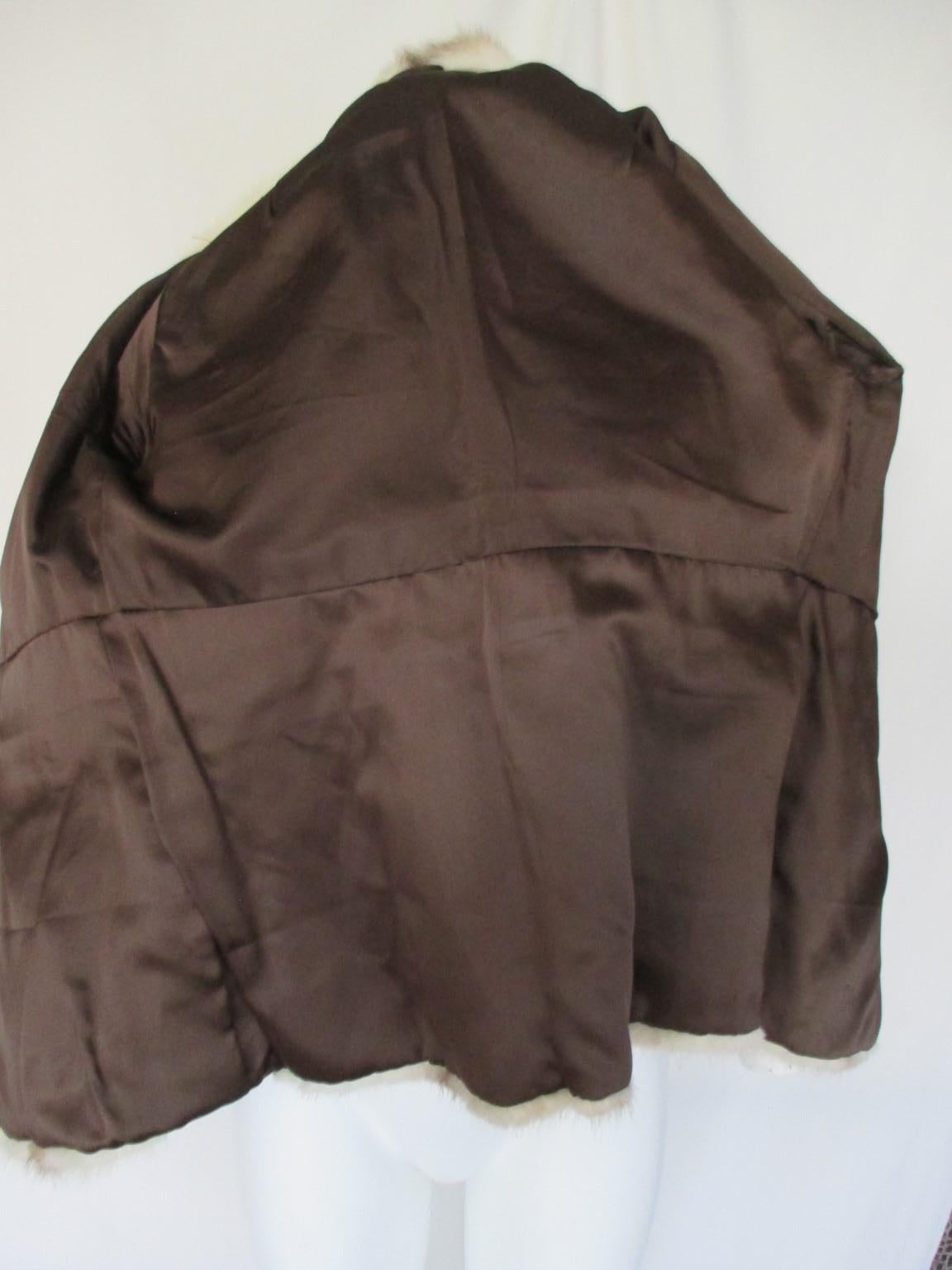 Creme/Brown Kohinoor Mink Fur Coat  For Sale 1