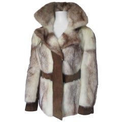 Creme/Brown Kohinoor Mink Fur Coat