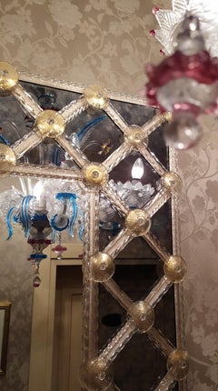"CREME" Murano Glass Mirror, by Fratelli Tosi, Made in Italy