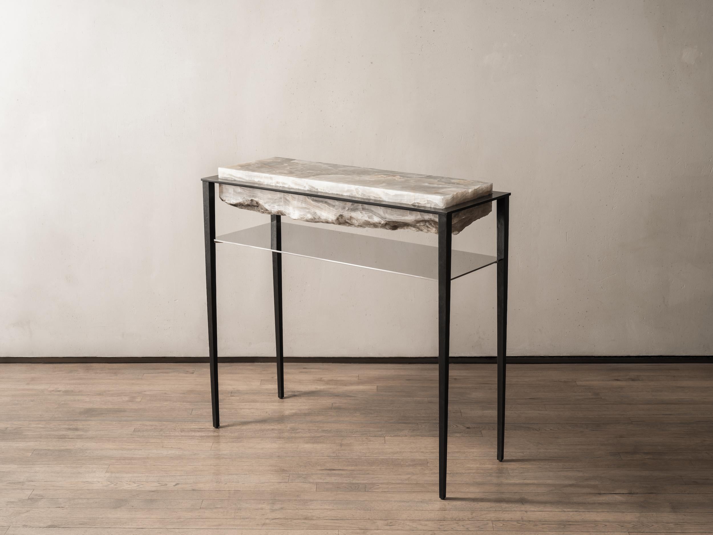 Italian Cremino Cloud Onyx Console Table by Gianluca Pacchioni For Sale