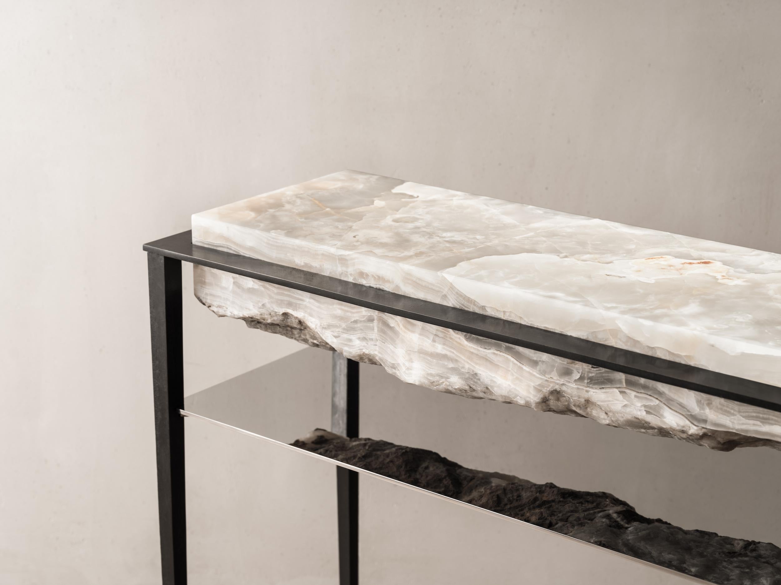 Cremino Cloud Onyx Console Table by Gianluca Pacchioni In New Condition For Sale In New York, NY