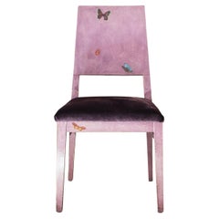 Cremona Violet Indigo with Butterflies Dining Chair