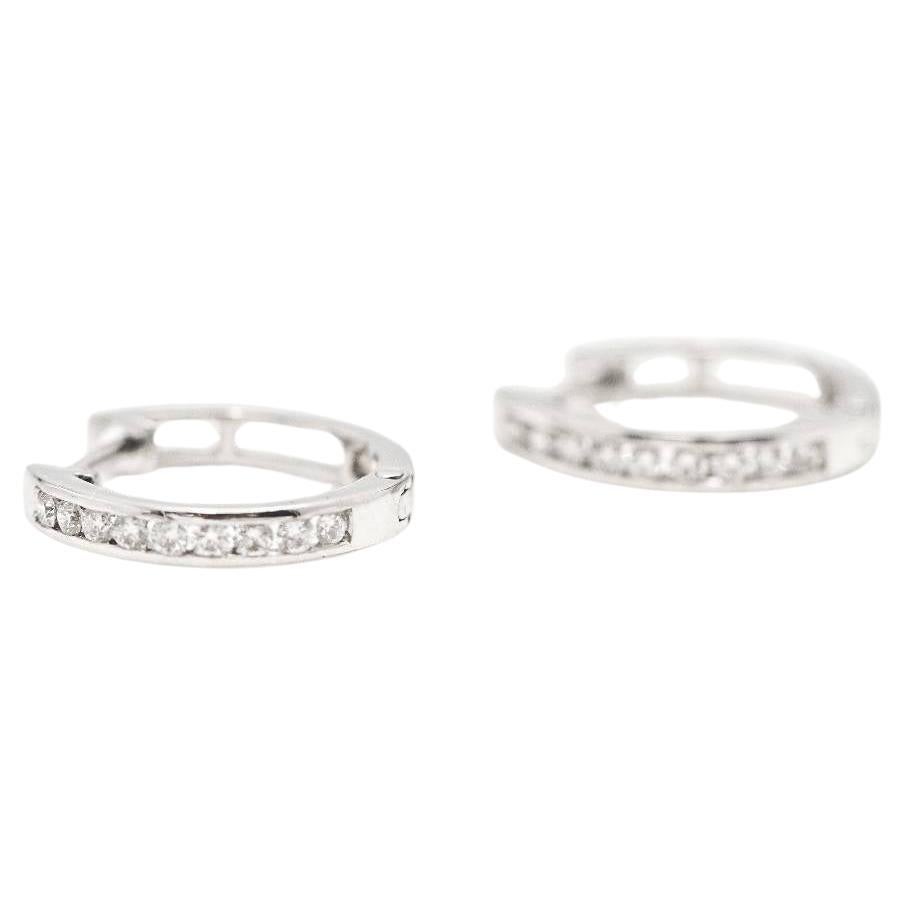 Creole Gold and Diamond Earrings