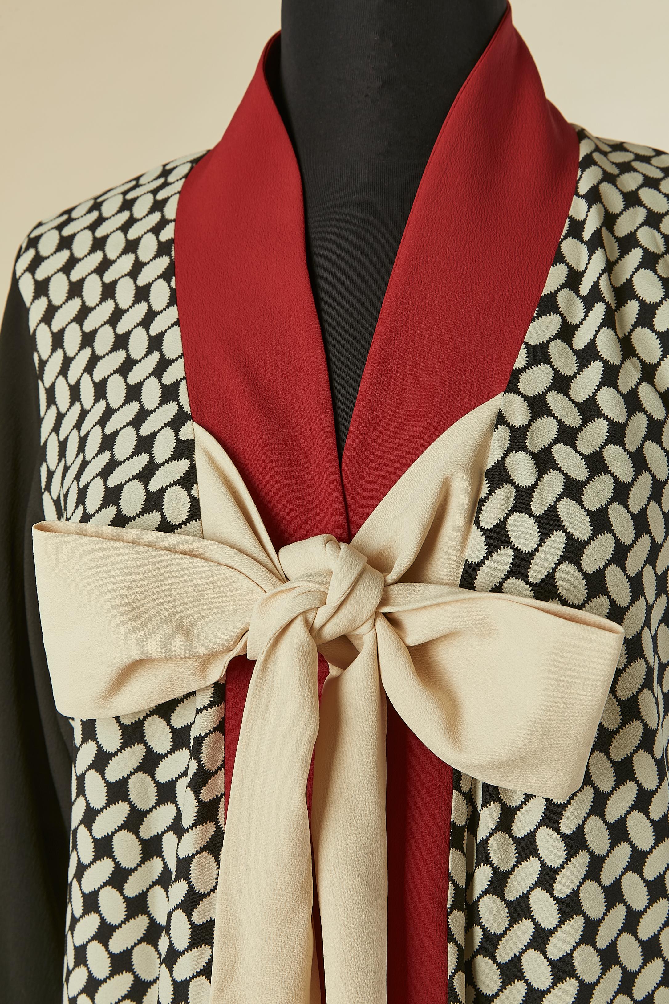 Nero Giacca kimono in crêpe JEAN-PAUL GAULTIER CLASSique in vendita