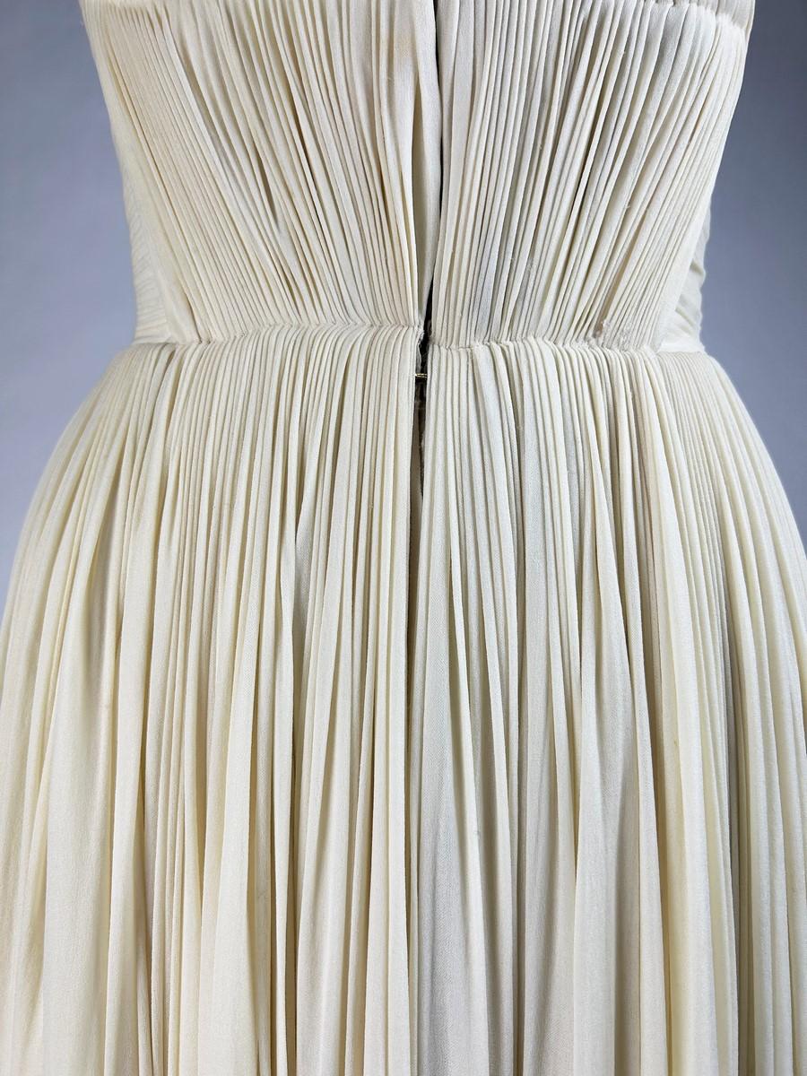 Beige Crepe Long dress by Madame Grès Haute Couture (attributed to) Spring Summer 1955