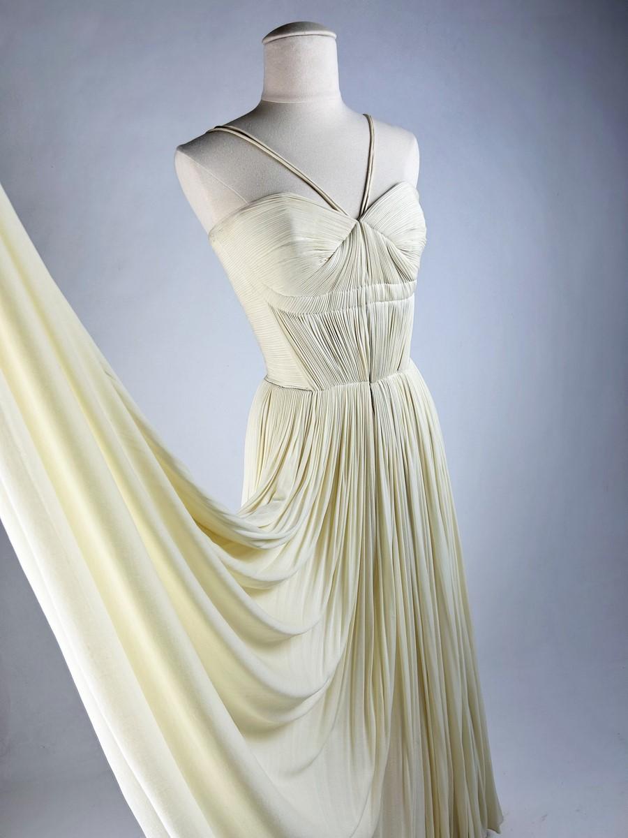 Crepe Long dress by Madame Grès Haute Couture (attributed to) Spring Summer 1955 3