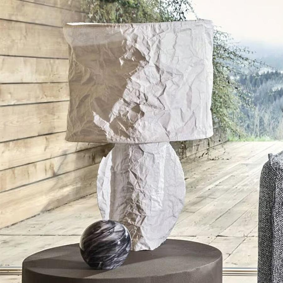 Metal Crepe Medium Table Lamp For Sale