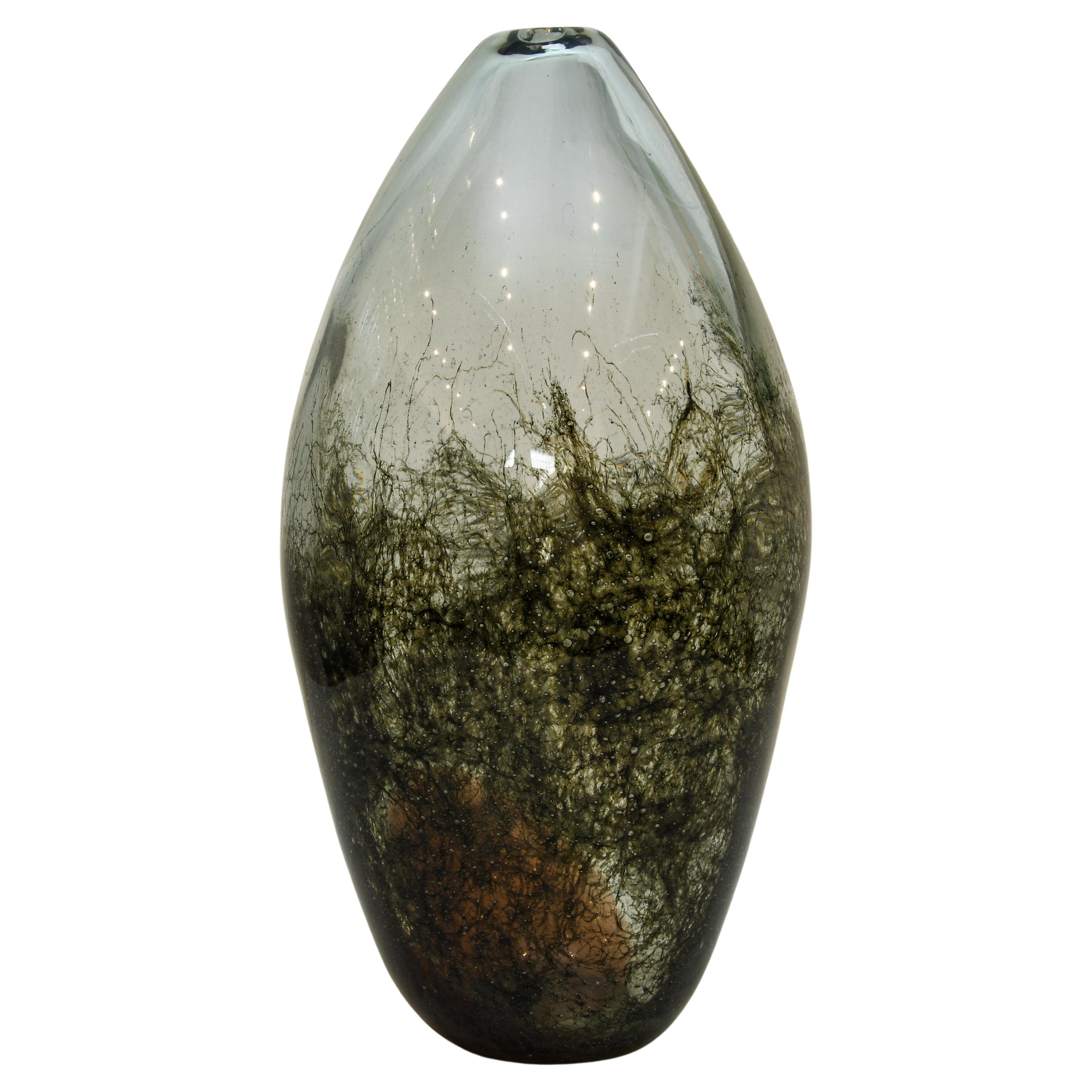 Raro e imponente vaso in vetro di Murano 