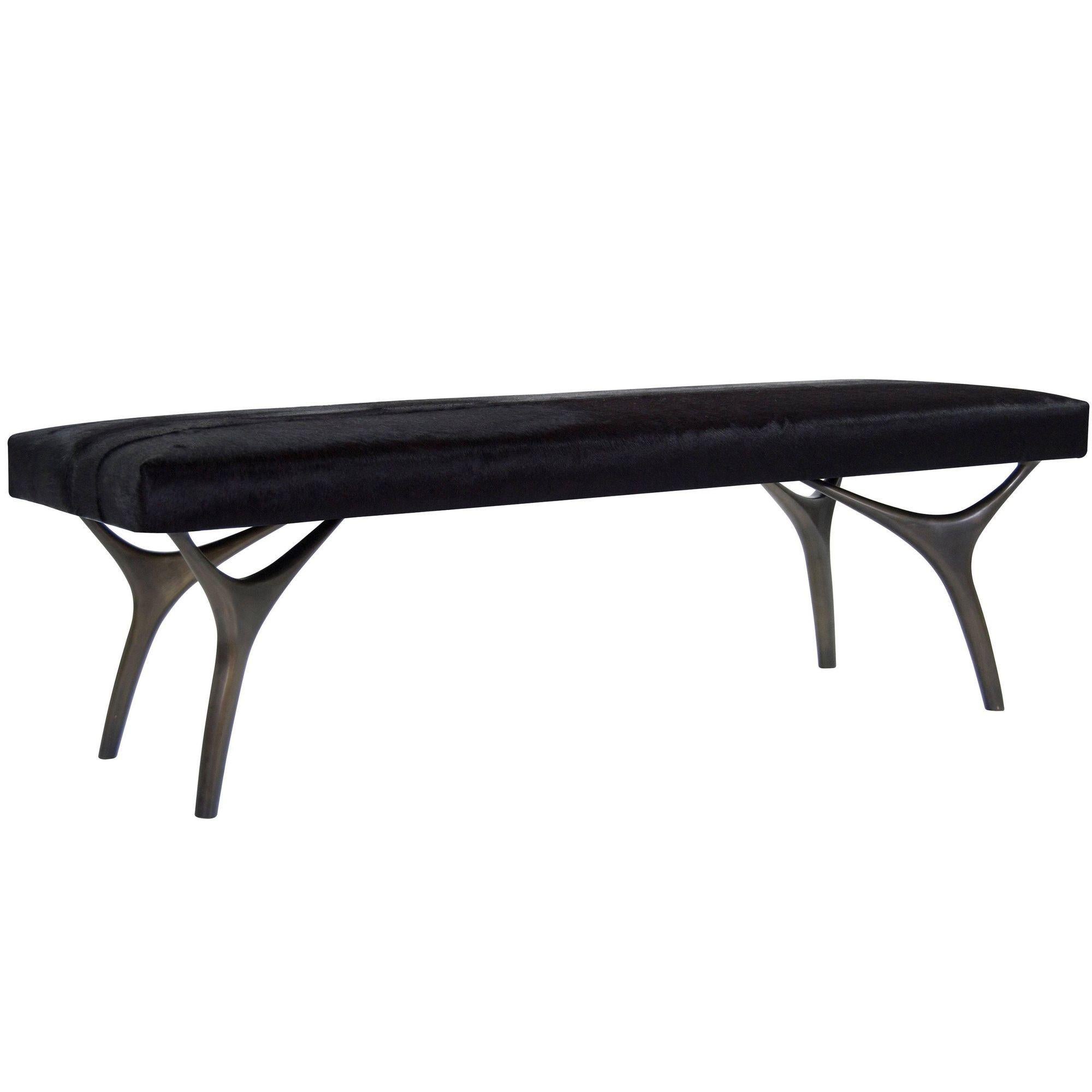 Banc Crescent en bronze de Stamford Modern en vente 2