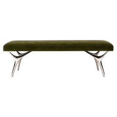 Crescent Bench Series 60 in Nickel by Stamford Modern
