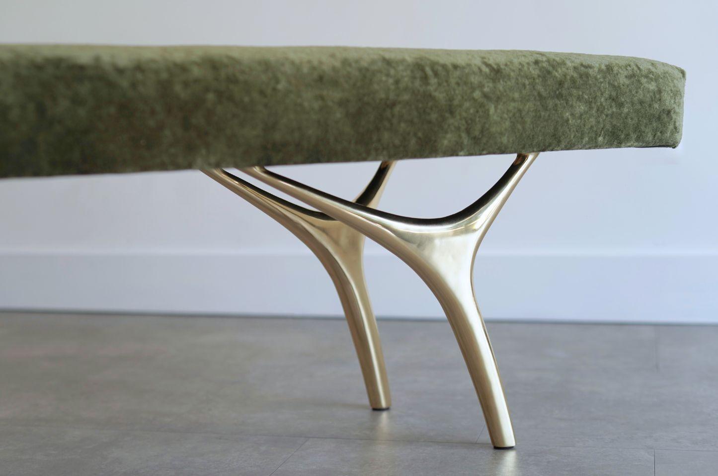Banco Crescent Serie 72 en latón pulido by Stamford Modern en venta 1