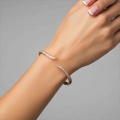 Bracelet en or jaune 14K (ou 18k sur demande) à diamants Crescent Bliss