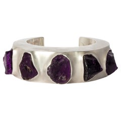 Crescent Bracelet (Terrestrial Surfaced, Amethyst, 30mm, AS+MA+AME)