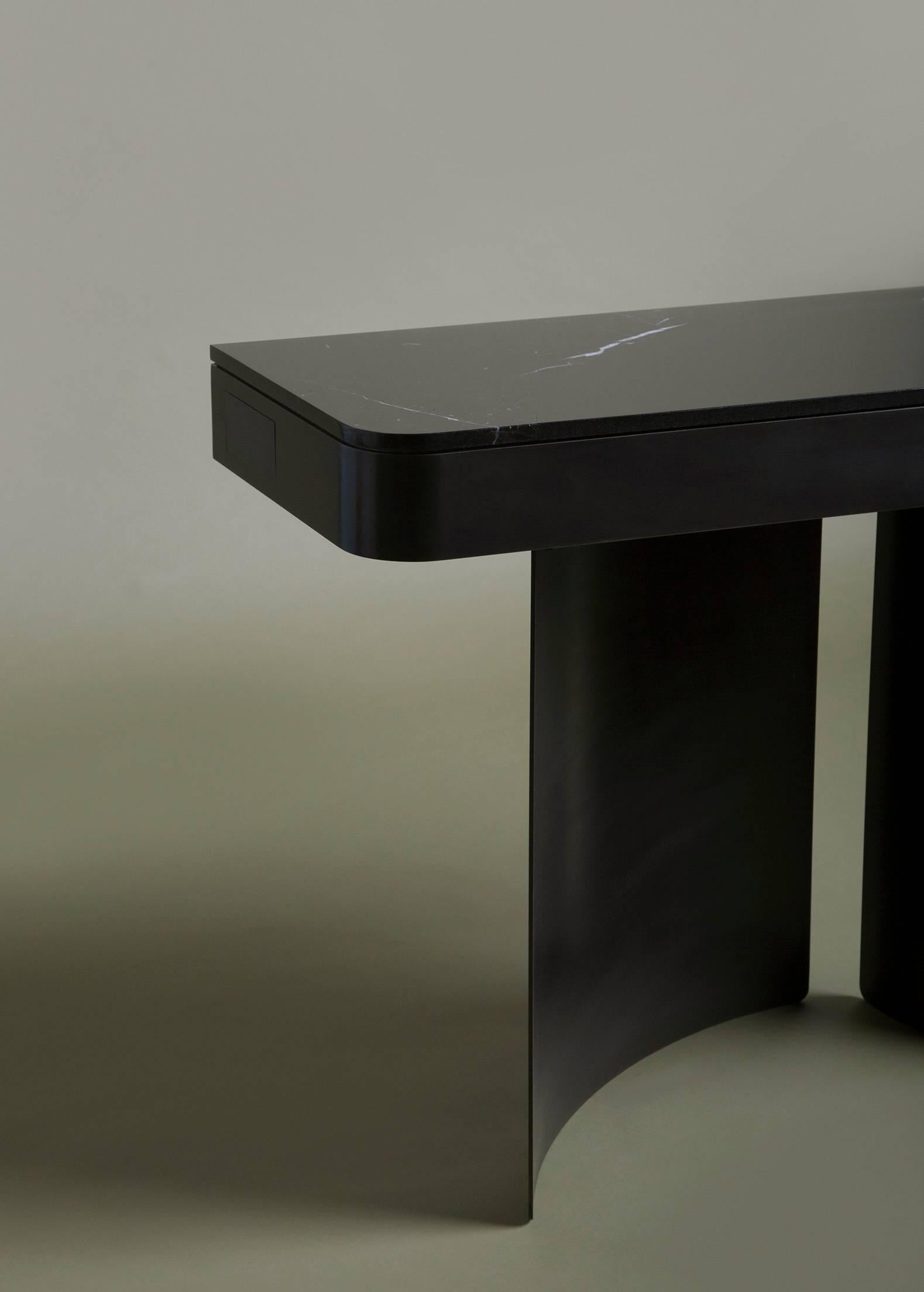 black marble console