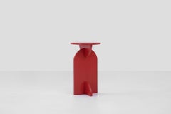 Tavolino da salotto Crescent, Tavolino da salotto rosso minimalista