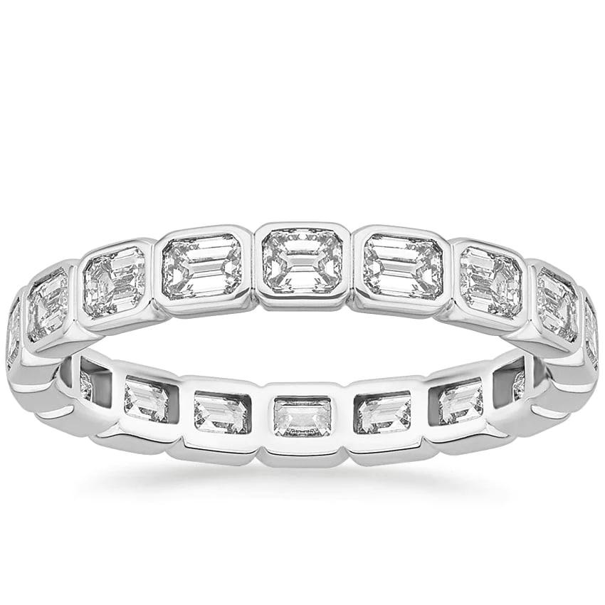 For Sale:  Emerald Cut 14K Gold Diamond Eternity Ring 4