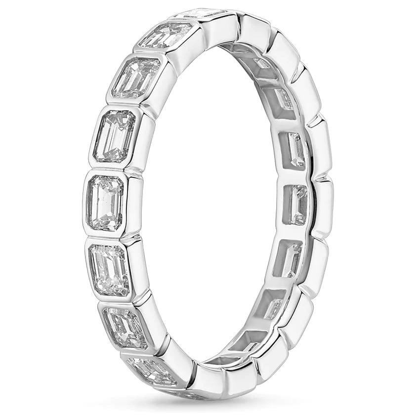 For Sale:  Emerald Cut 14K Gold Diamond Eternity Ring 5