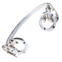 Crescent Moon Armreif Armband Schwarzer Diamant Toumaline Iolith Silber J Dauphin