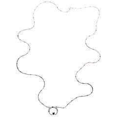 Crescent Moon Necklace Silver Chain Star Aquamarine Blue Sapphire Ruby Emerald
