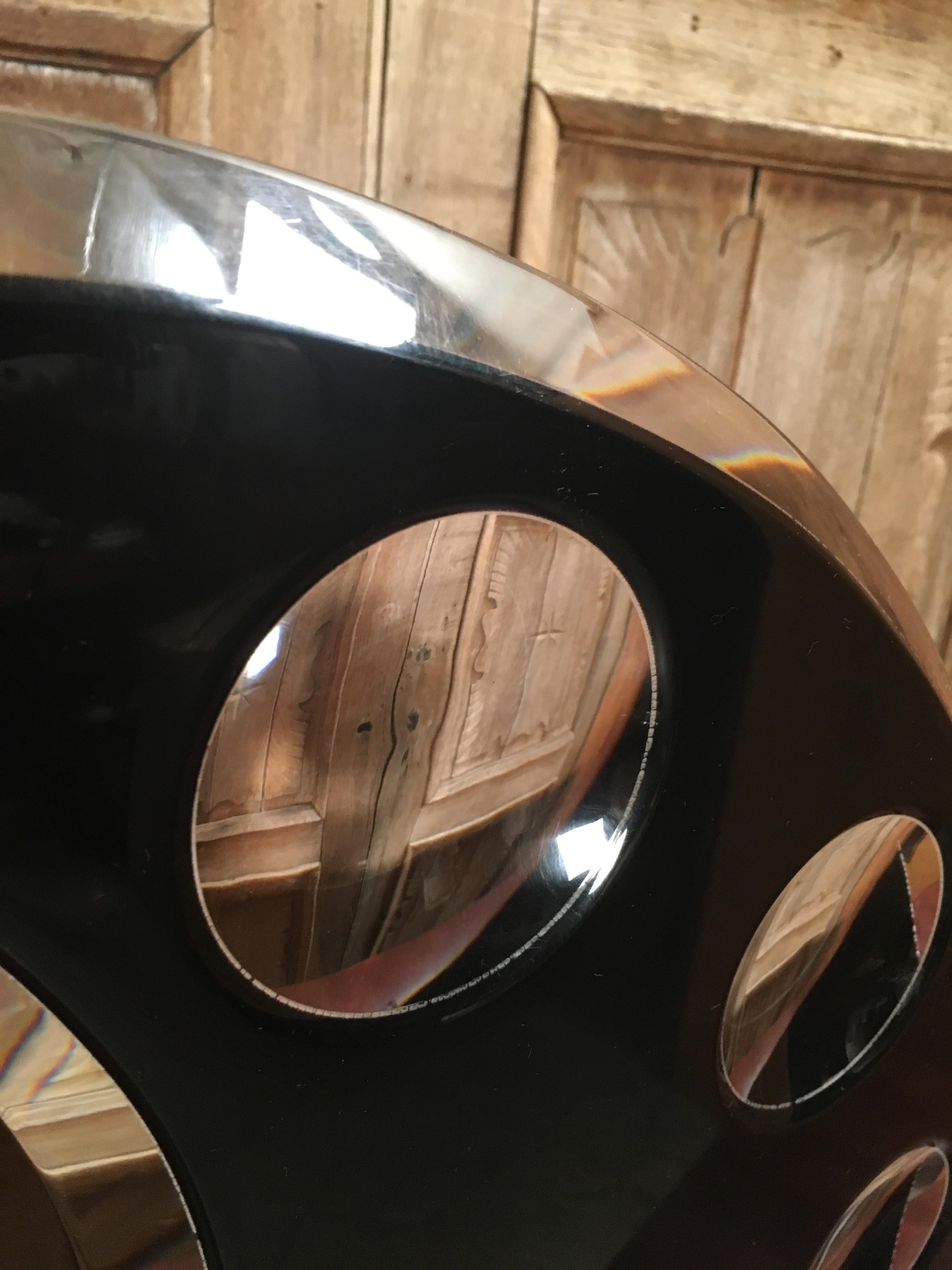 Lucite Crescent Moon Sculpture by Shlomi Haziza For Sale